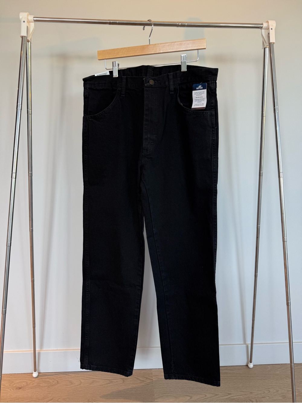 Wrangler Black Straight Jeans